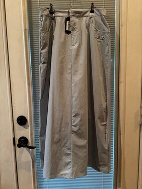 Aleeza Paris Pale Blue Urban Skirt - raised AP left pocket- elastic waist